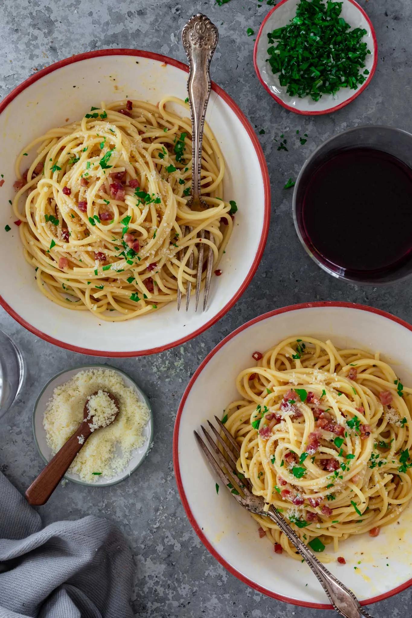 Spaghetti alla Carbonara for Two - Olivia&amp;#39;s Cuisine