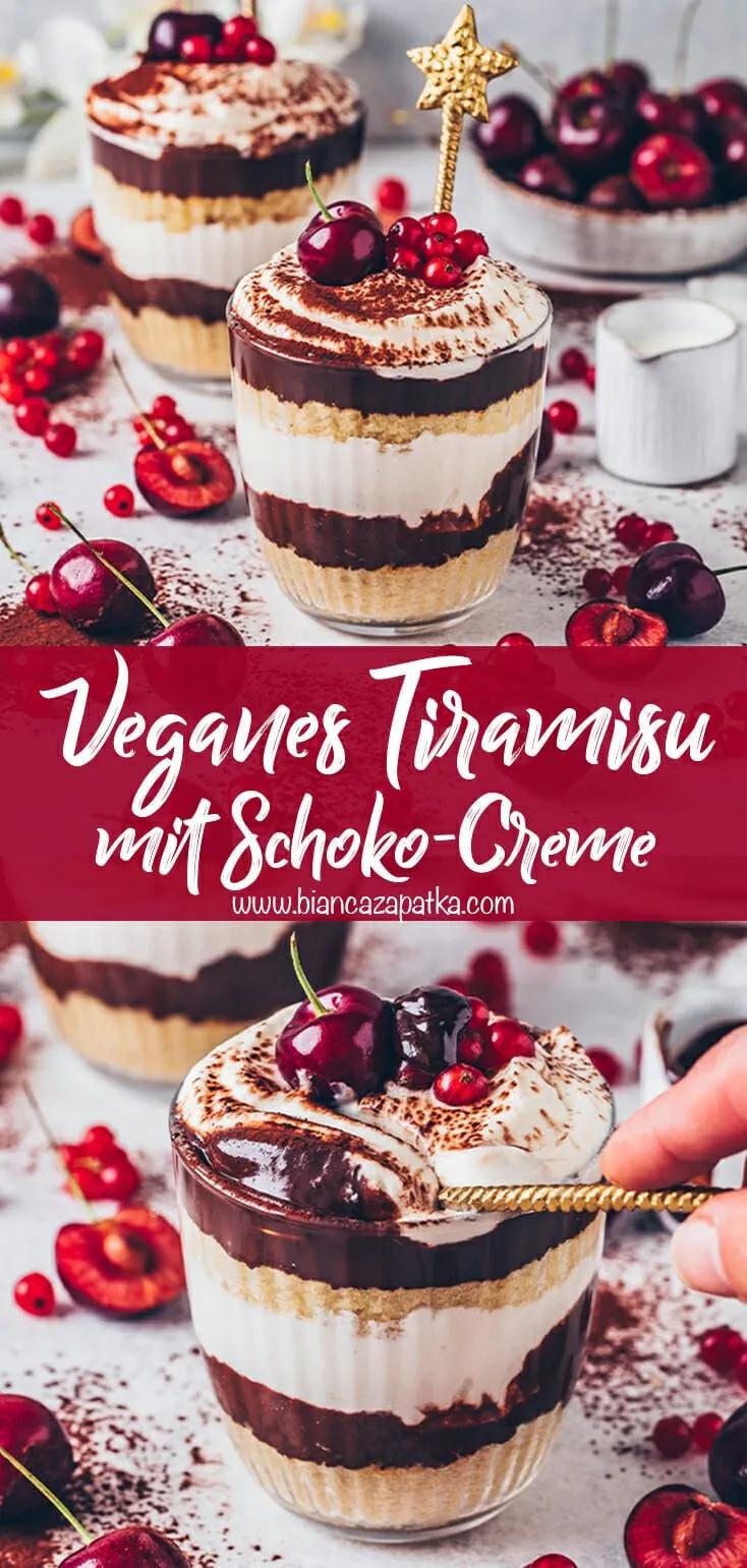 Veganes Tiramisu Dessert mit Schoko-Creme (einfach) | Glutenfreier ...