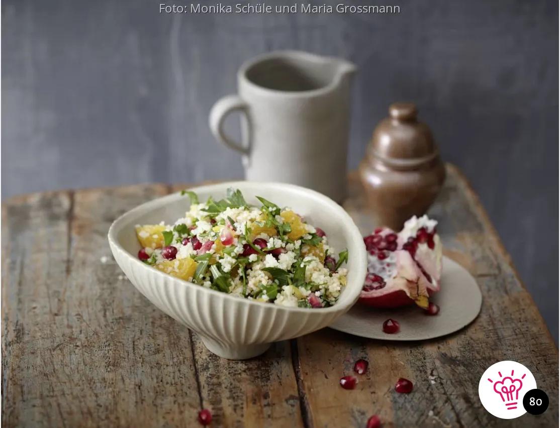 Couscous-Salat mit Granatapfel | SevenCooks | Rezept | Couscous salat ...