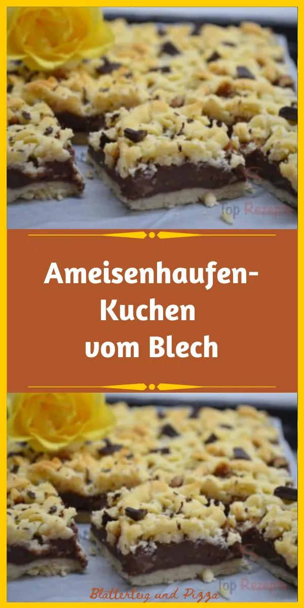 Ameisenhaufen-Kuchen vom Blech in 2021 | Kuchen rezepte einfach, Kochen ...