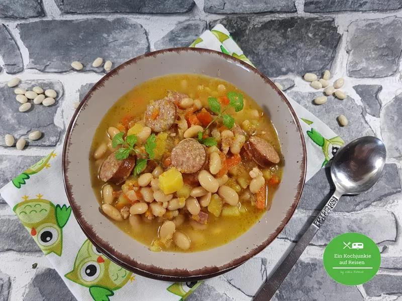 Weiße Bohnensuppe mit getrockneten Bohnen Onepot | Kochjunkie auf Reisen