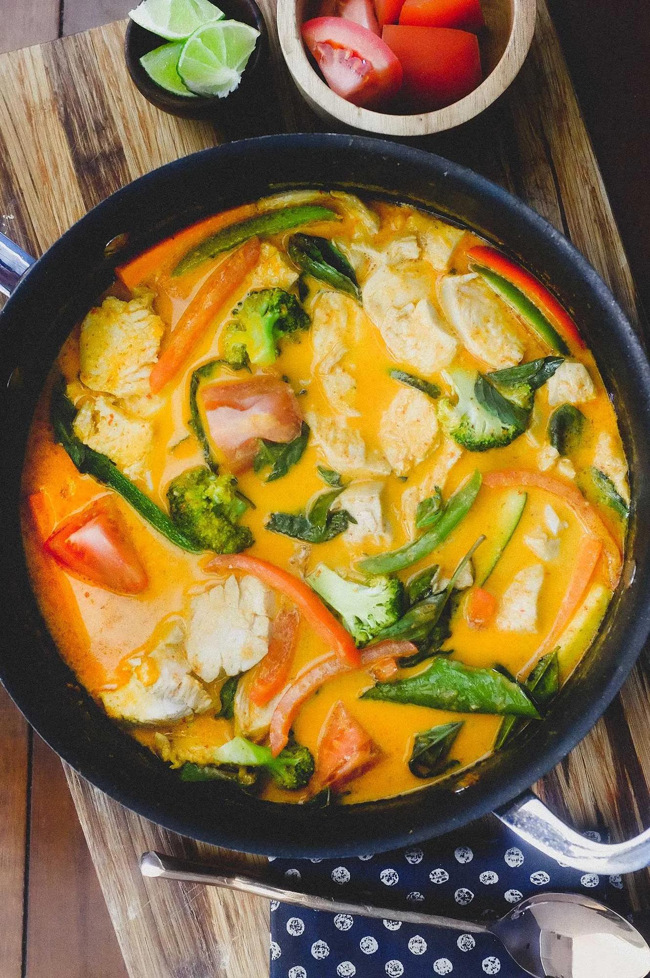 Thai Red Curry Chicken - An authentic Thai recipe from Cook Eat World