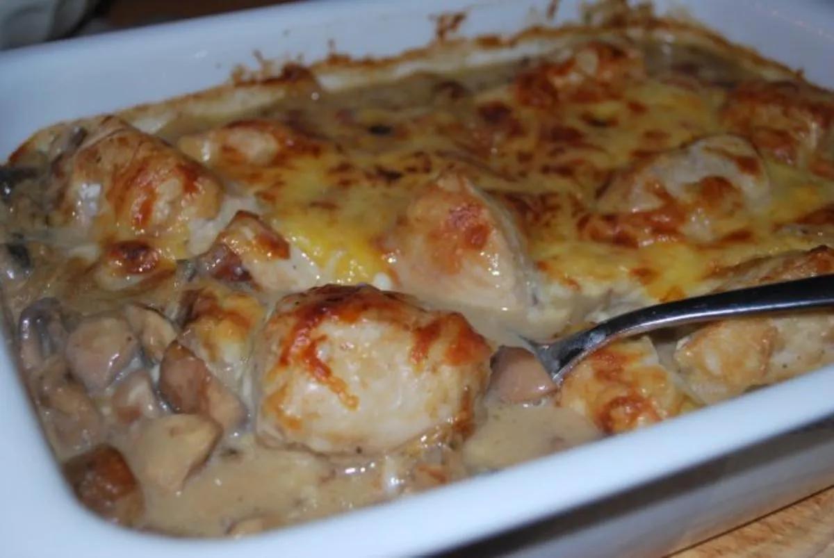 Hähnchen-Champignon-Auflauf - Rezept mit Bild - kochbar.de