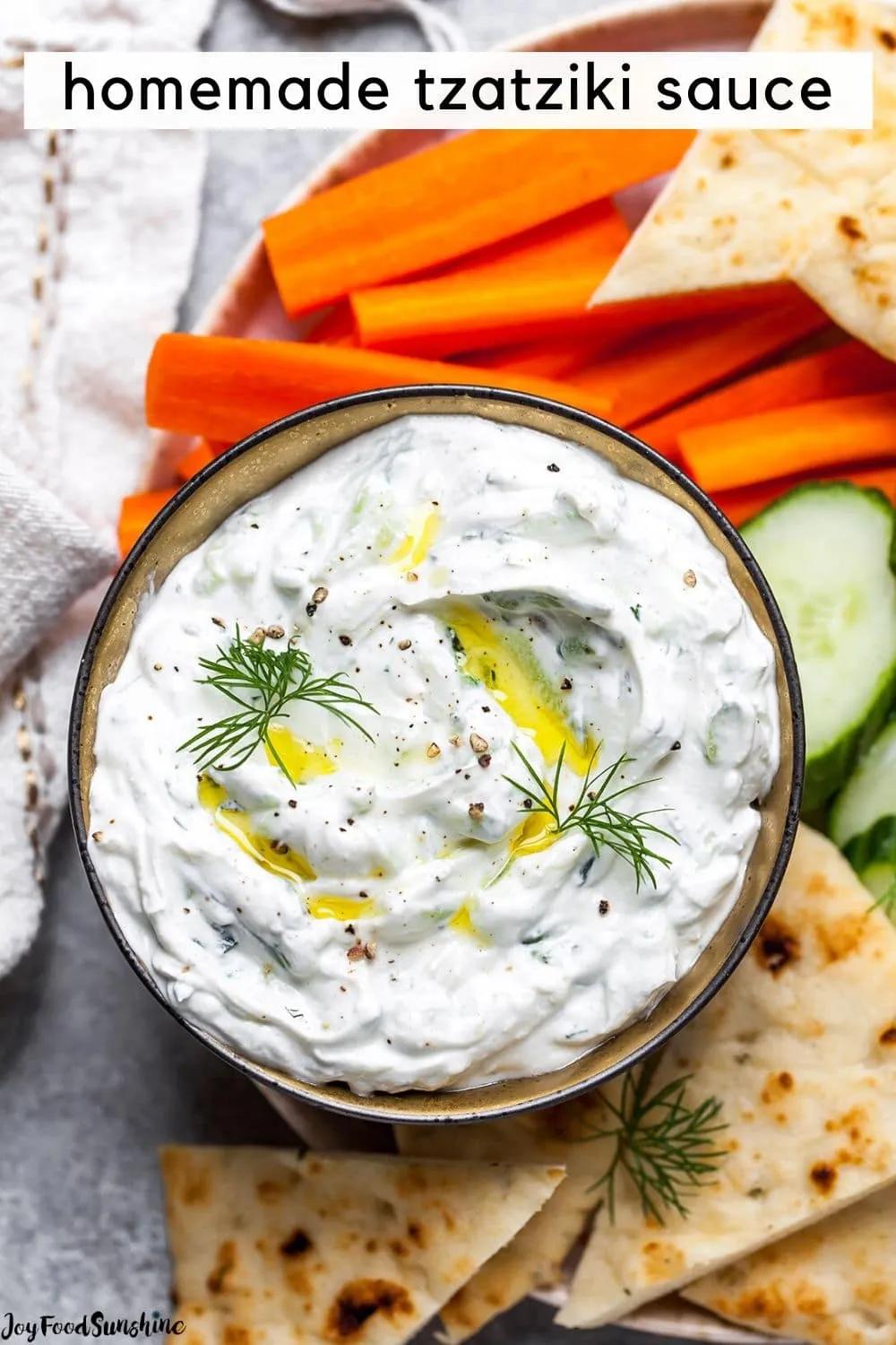 The BEST Homemade Tzatziki Sauce Recipe! This easy tzatziki sauce is ...