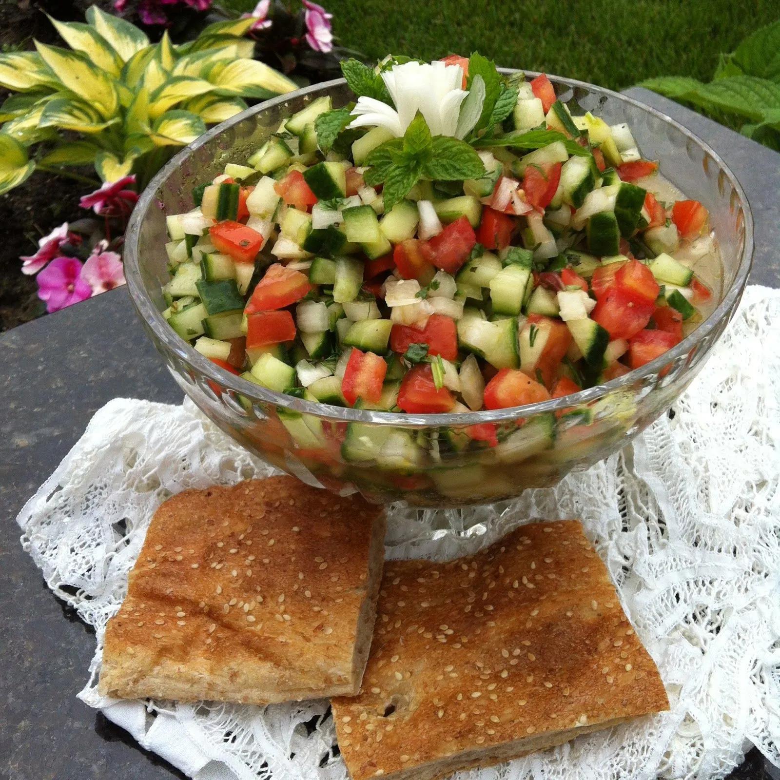 La mia cucina persiana: Salad Shirazi - Insalata di Cetrioli, Pomodori ...
