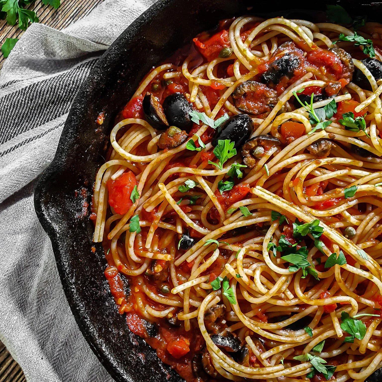 Spaghetti alla Puttanesca Recipe | Cooking with Bry