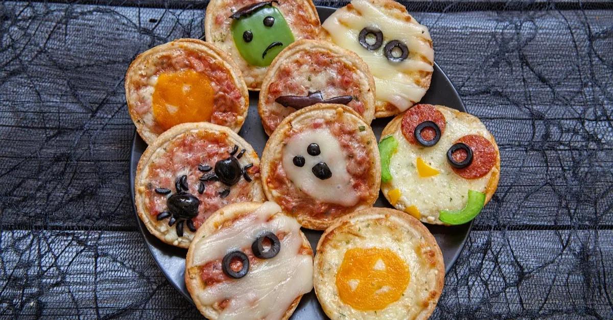 Mini pizza Halloween – Recettes en Famille