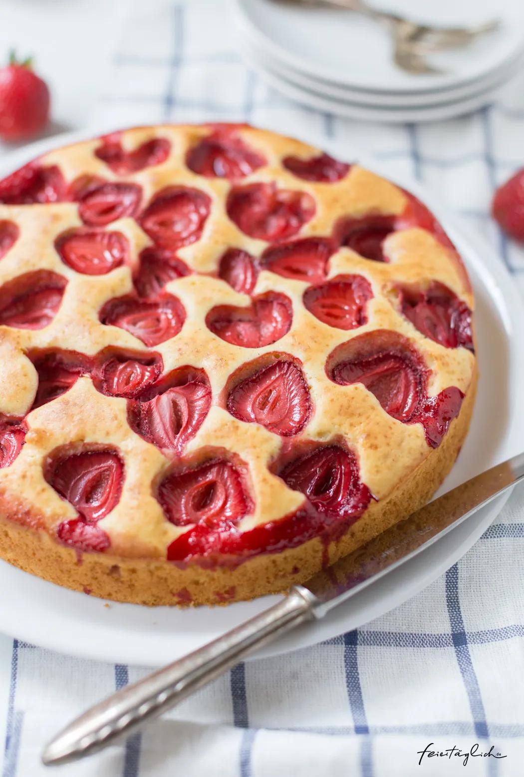 Schnellster Erdbeer-Joghurt-Kuchen, Rezept für einen Turbo-Sommerkuchen ...