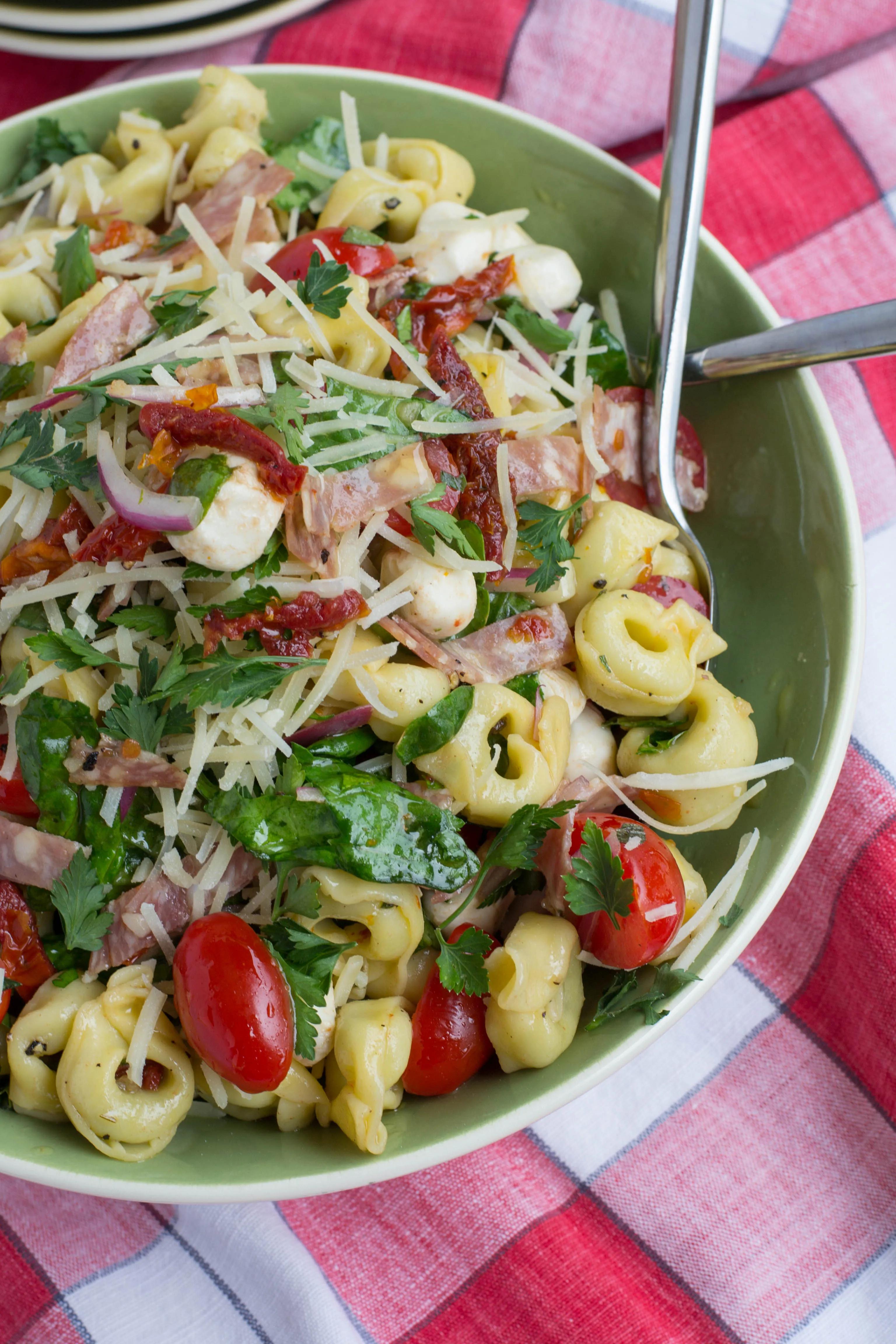 Tuscan Tortellini Salad - What the Forks for Dinner?