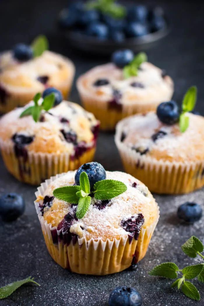 Gesunde Heidelbeer-Muffins mit Skyr - Einfaches Fitness Rezept