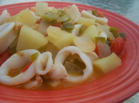 Kartoffel-Baby-Tintenfisch-Eintopf - Tag Rezepte
