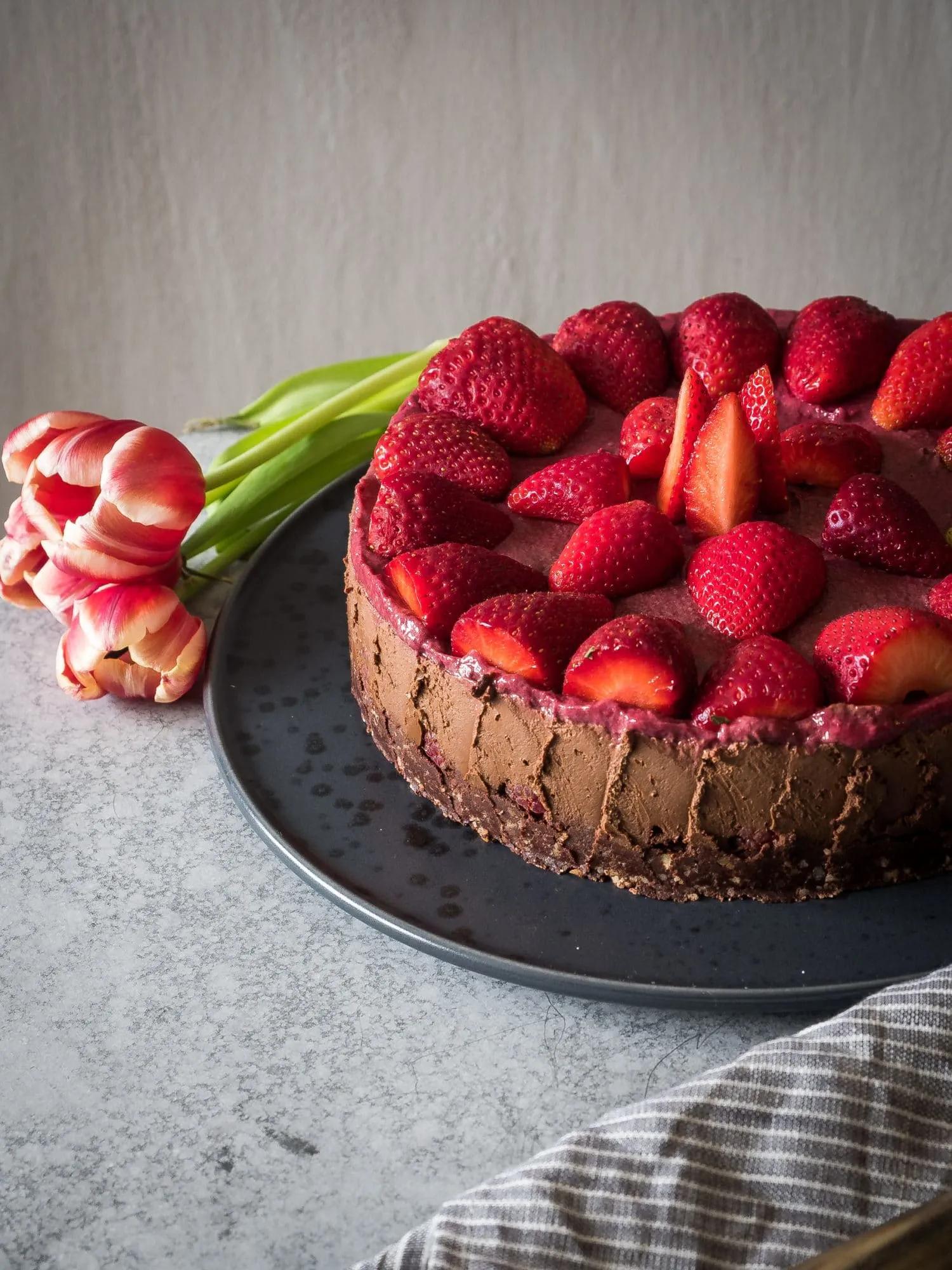 Schoko-Erdbeer No Bake Torte