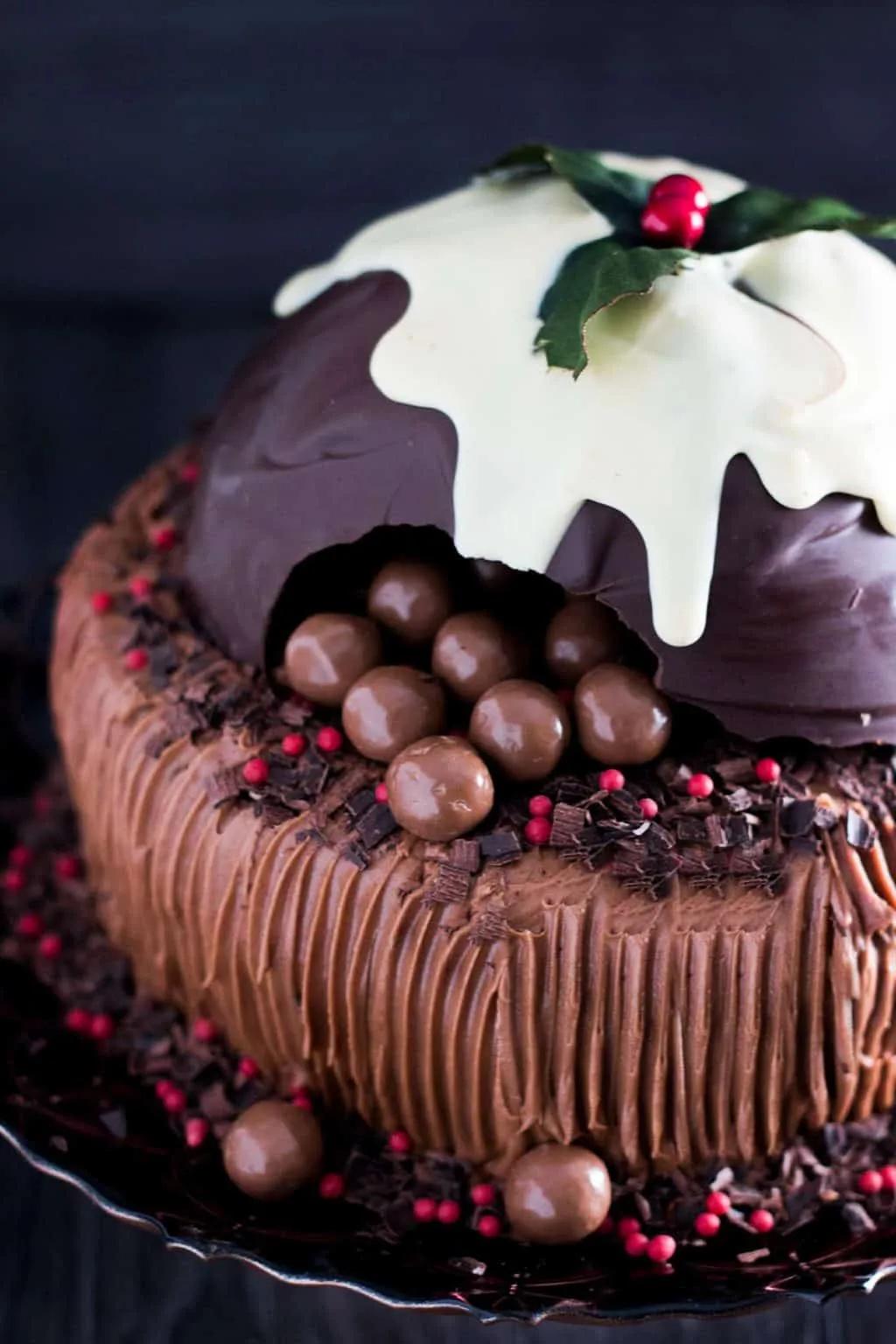 Chocolate Christmas Cake {Smash Cake} - Erren&amp;#39;s Kitchen