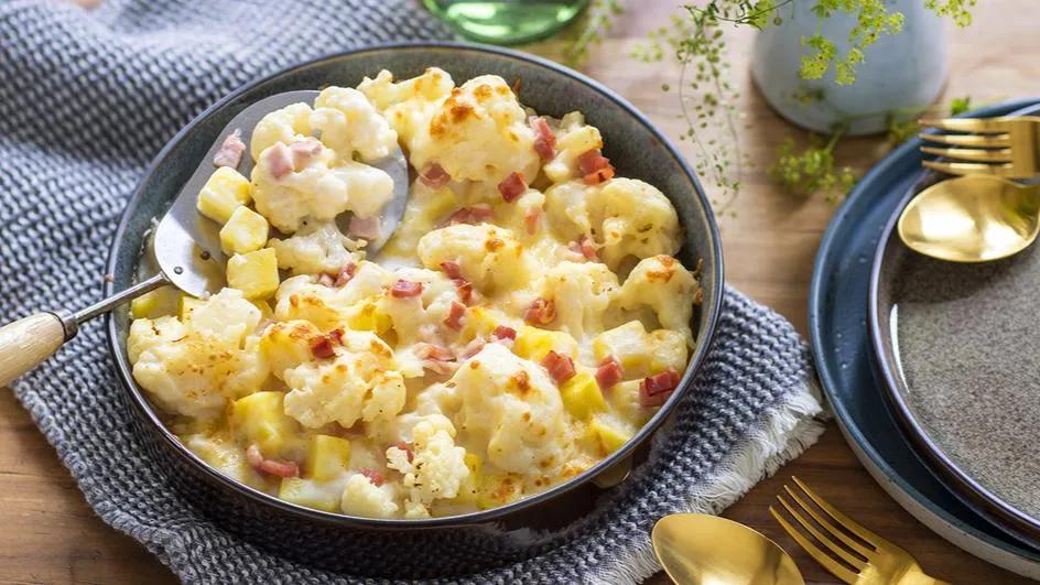 Blumenkohl-Kartoffel-Gratin mit Schinken | maggi.de