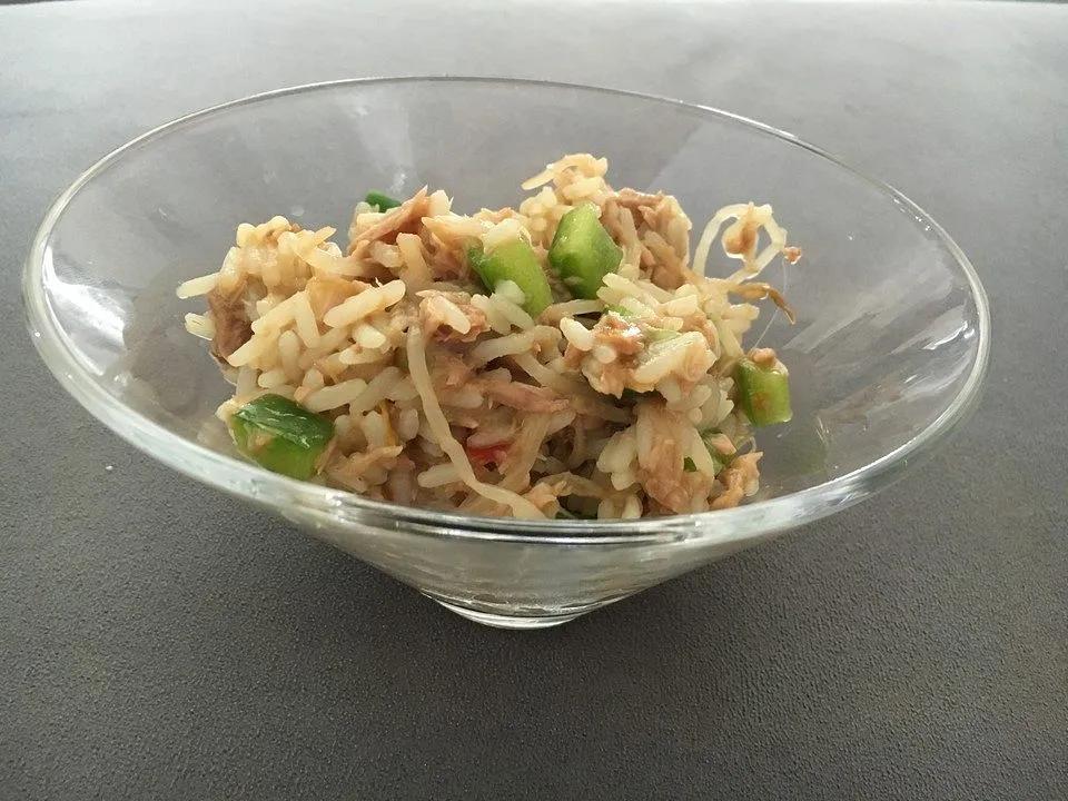 Reissalat mit Sweet Chili Sauce und Thunfisch von Romaa| Chefkoch