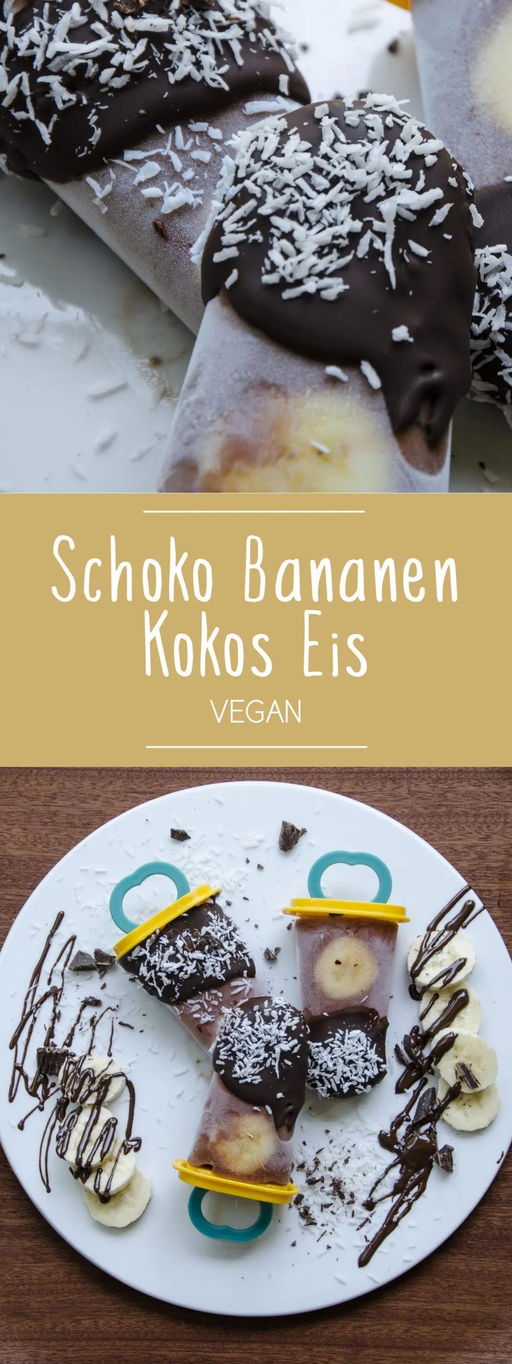 Schoko-Bananen-Kokos-Eis - Vegan, einfach und super lecker! Frozen ...