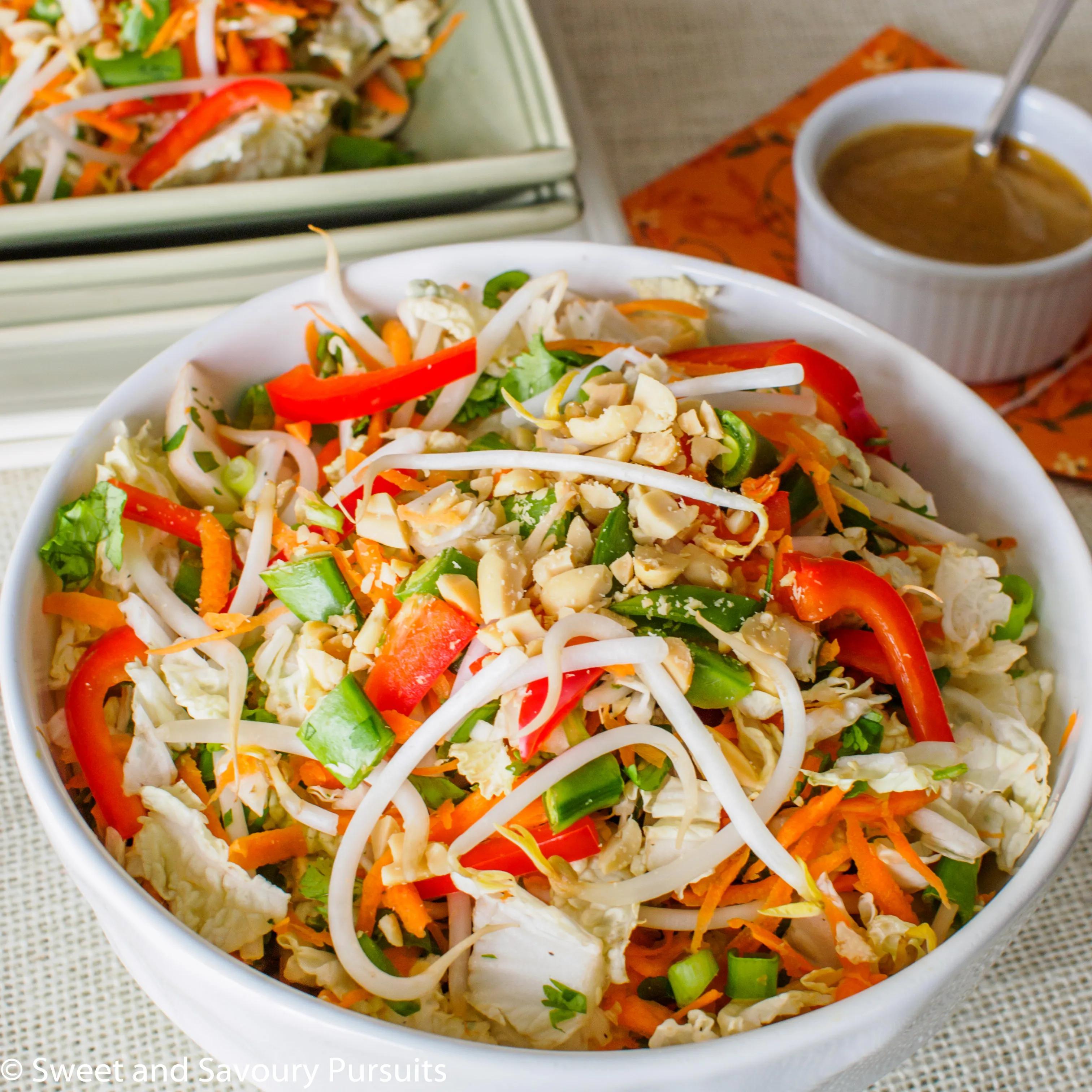 Asian Salad with Peanut Butter Dressing – Sweet and Savoury Pursuits
