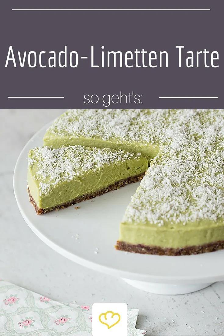 Vegane Avocado-Limetten-Tarte im Kühlschrank gebacken | Rezept ...