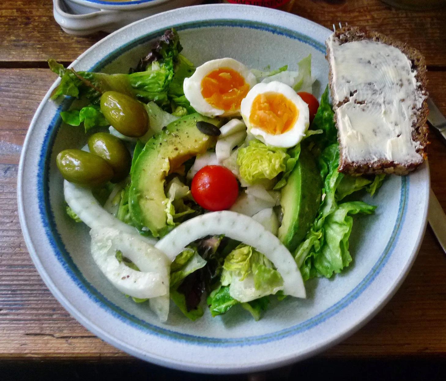 Salat,gekochtes Ei , vegetarisch | Schnippelboy