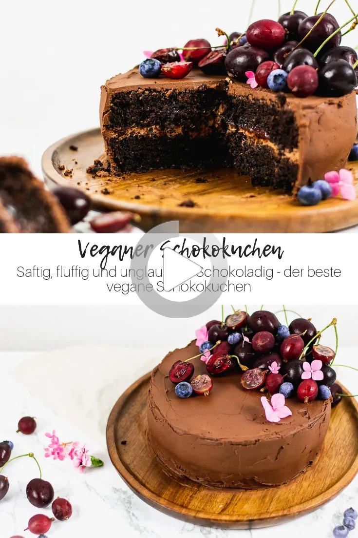 Der Beste vegane Schokokuchen | Schokokuchen, Vegane schokoladenkuchen ...