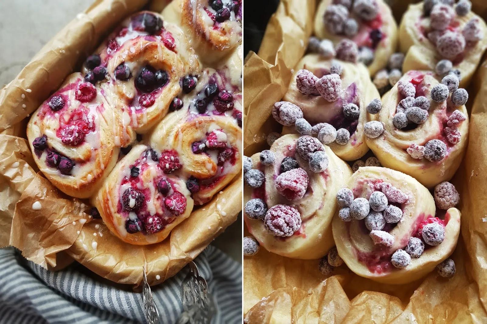 [Werbung] Fruchtige Hefeschnecken mit Quark-Beerenfüllung - Papilio Maackii