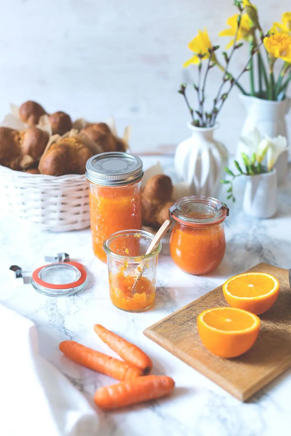 Möhren-Orangen-Konfitüre | Rezept | Brunch, Rezepte, Lecker