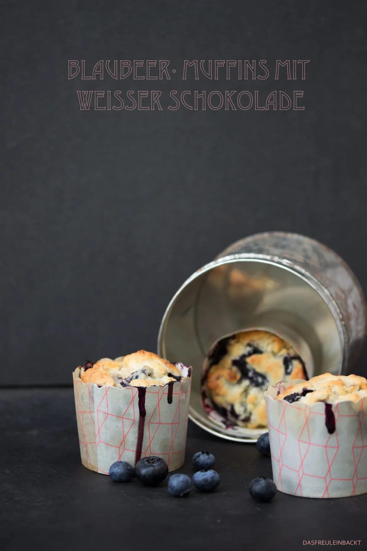 Blaubeer-Muffins mit weißer Schokolade - Das Freulein Backt. Pudding ...