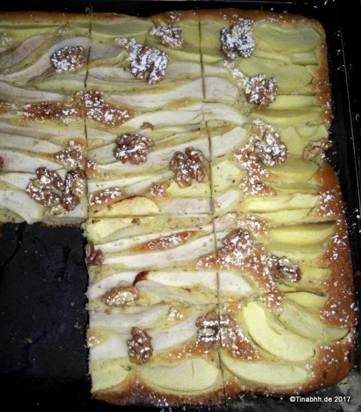 Birnen-Apfelkuchen vom Blech - TinasAugenblicke