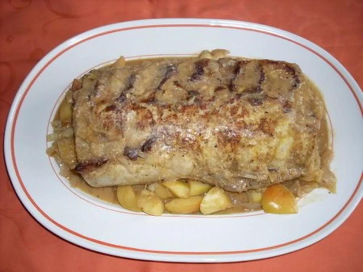 Schweinelachs in Apfelsauce sanft gegart - Rezept - kochbar.de