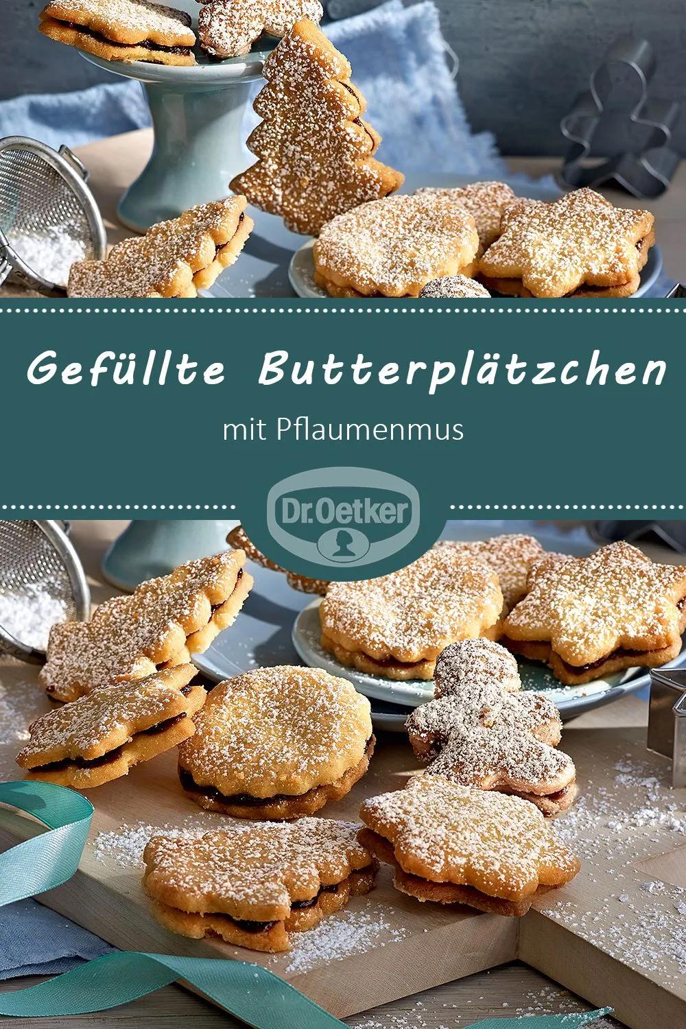 Gefüllte Butterplätzchen mit Pflaumenmus Rezept | Dr. Oetker | Rezept ...