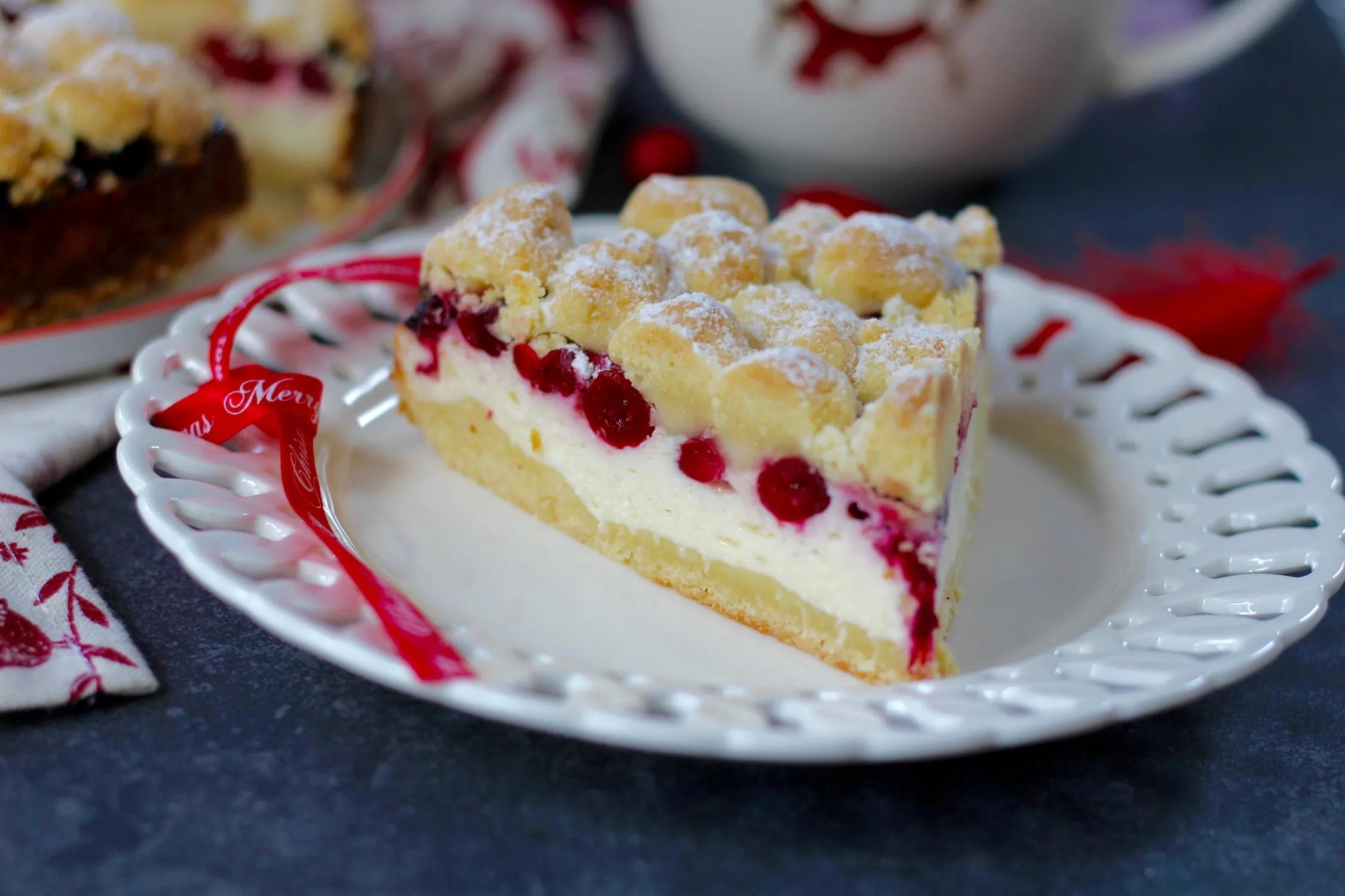 Polnischer Käsekuchen mit Cranberries und Streusel – Tasty Matter