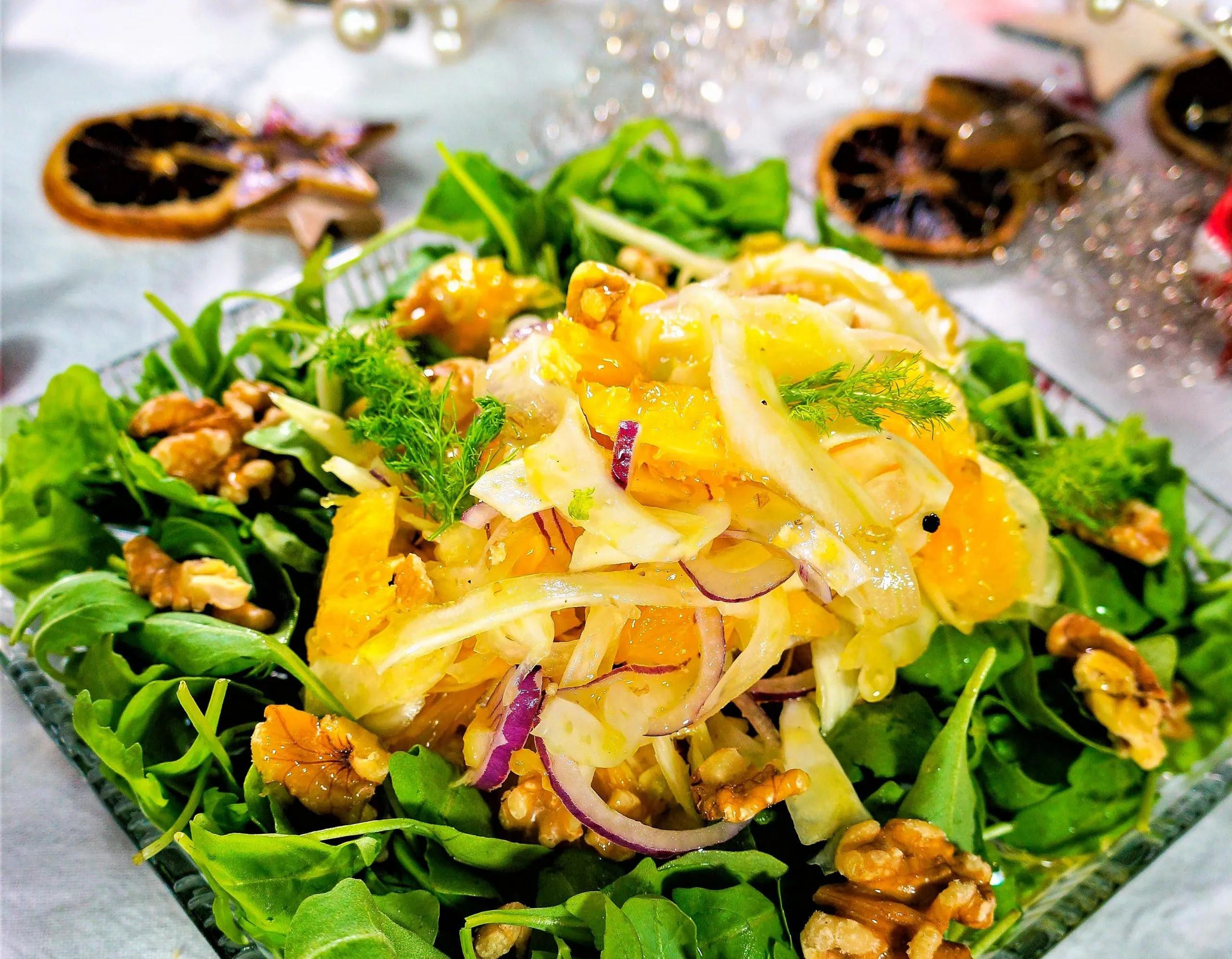 Orangen-Fenchel-Salat auf Rucola | ProVeg-Rezeptdatenbank