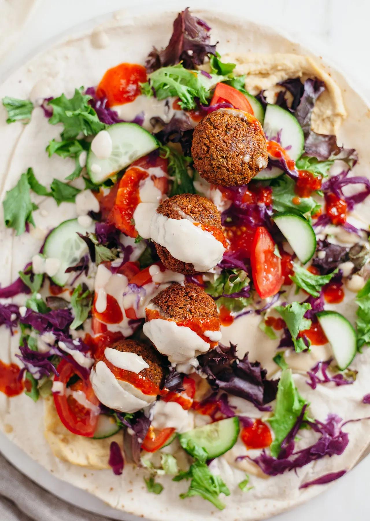 How To Make A Classic Falafel Wrap - SO VEGAN | Recipe | Falafel wrap ...