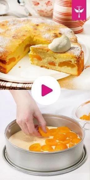 Käsekuchen ohne Boden mit Aprikosen - so geht&amp;#39;s | LECKER | Kuchen ...