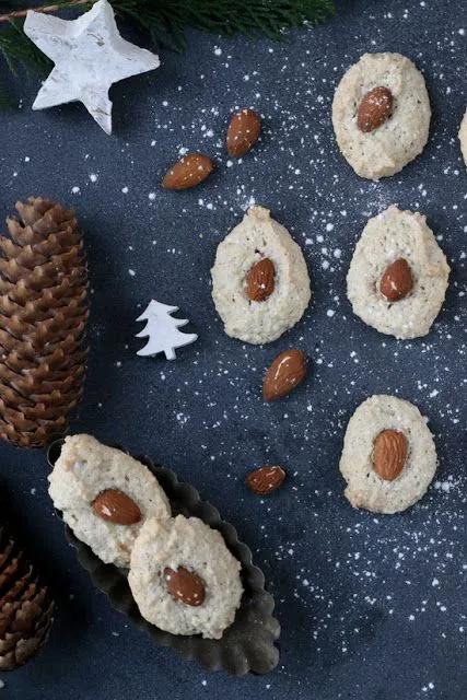 Herzstück, Mandelmakronen, Weihnachtsplätzchen, Plätzchen | Kekse ...