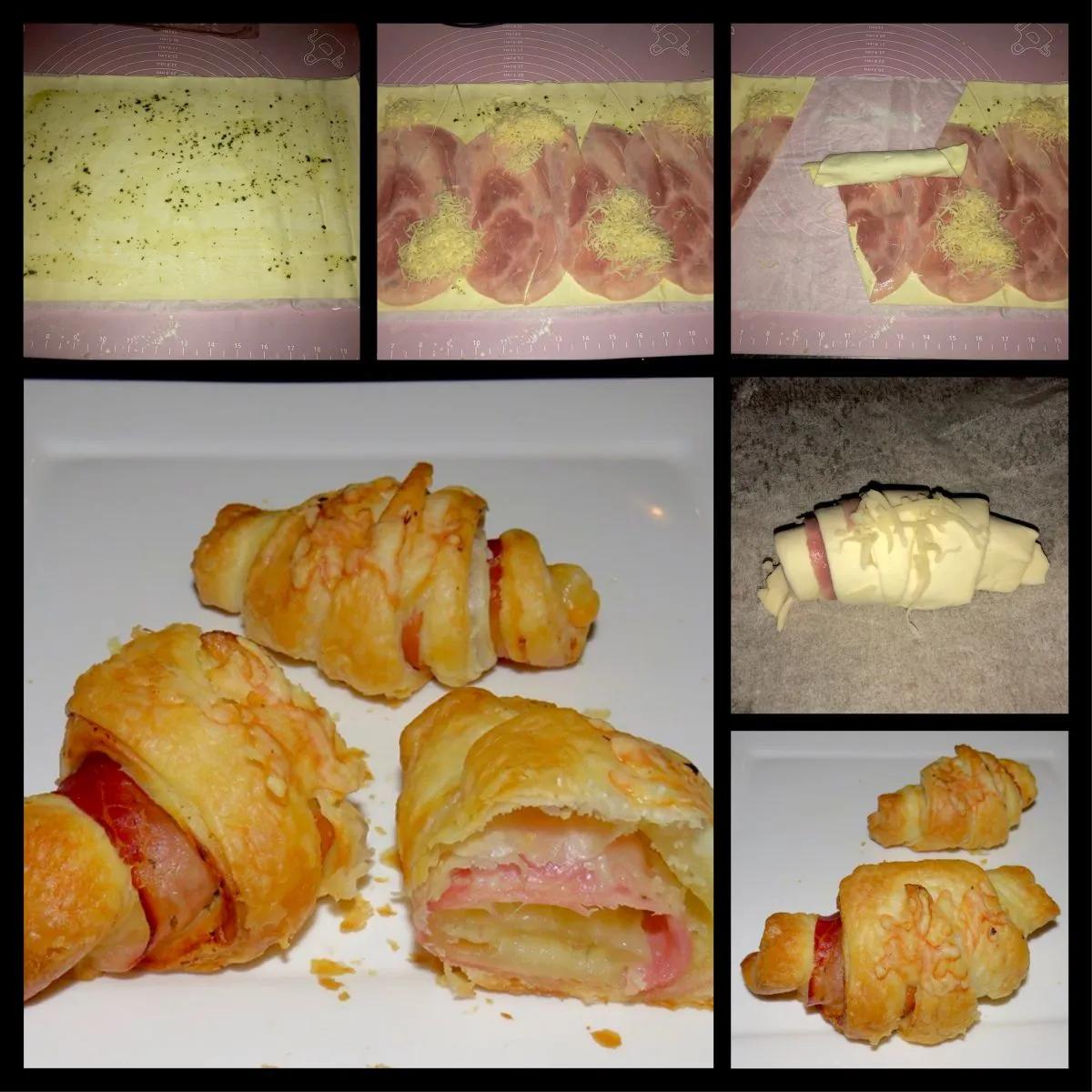 Schinken Käse Croissants (Ham &amp; cheese croissants)