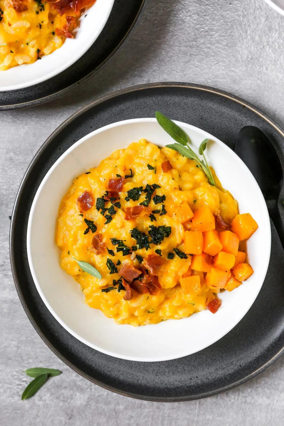 Creamy Roasted Butternut Squash Risotto with Sage | Zestful Kitchen