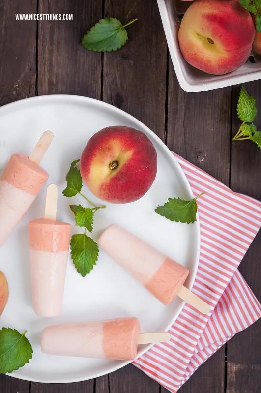 Pfirsich Eis am Stiel / Peach Popsicles - Nicest Things