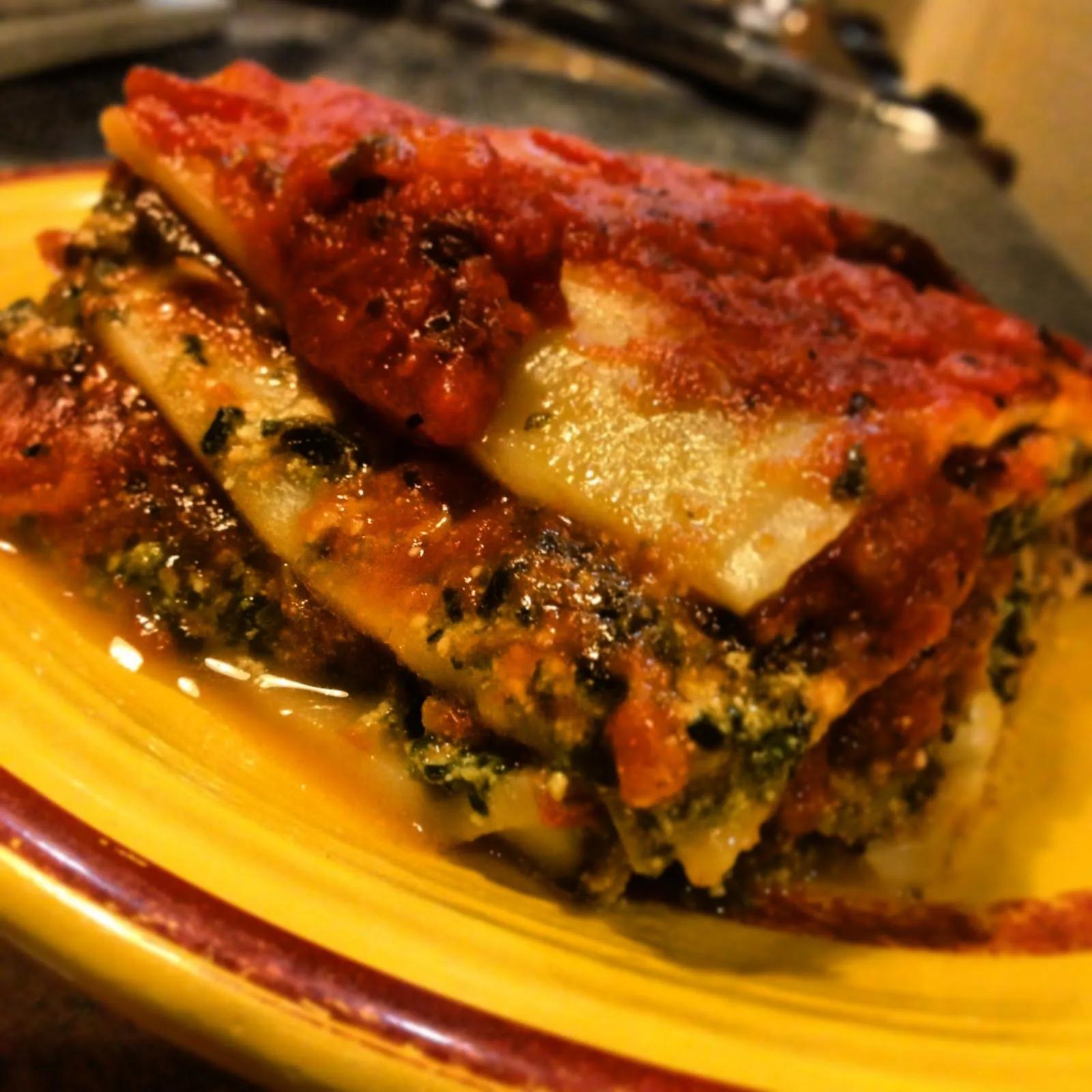 Pink-Vegan: Tofu Spinach Lasagna
