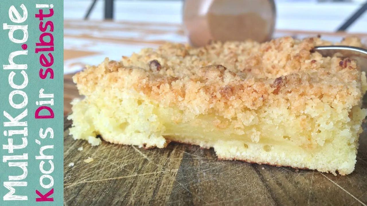Blechkuchen nach Omas Art: Apfel-Zimt und Butterstreusel - YouTube