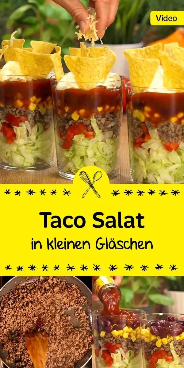 Ein echter Hit für das nächste Partybuffet: der mexikanische Taco Salat ...