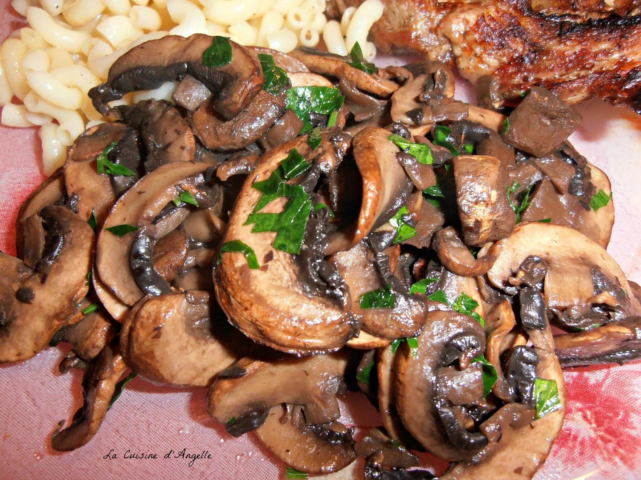 Wok de champignons au persil - la cuisine d&amp;#39;Angelle