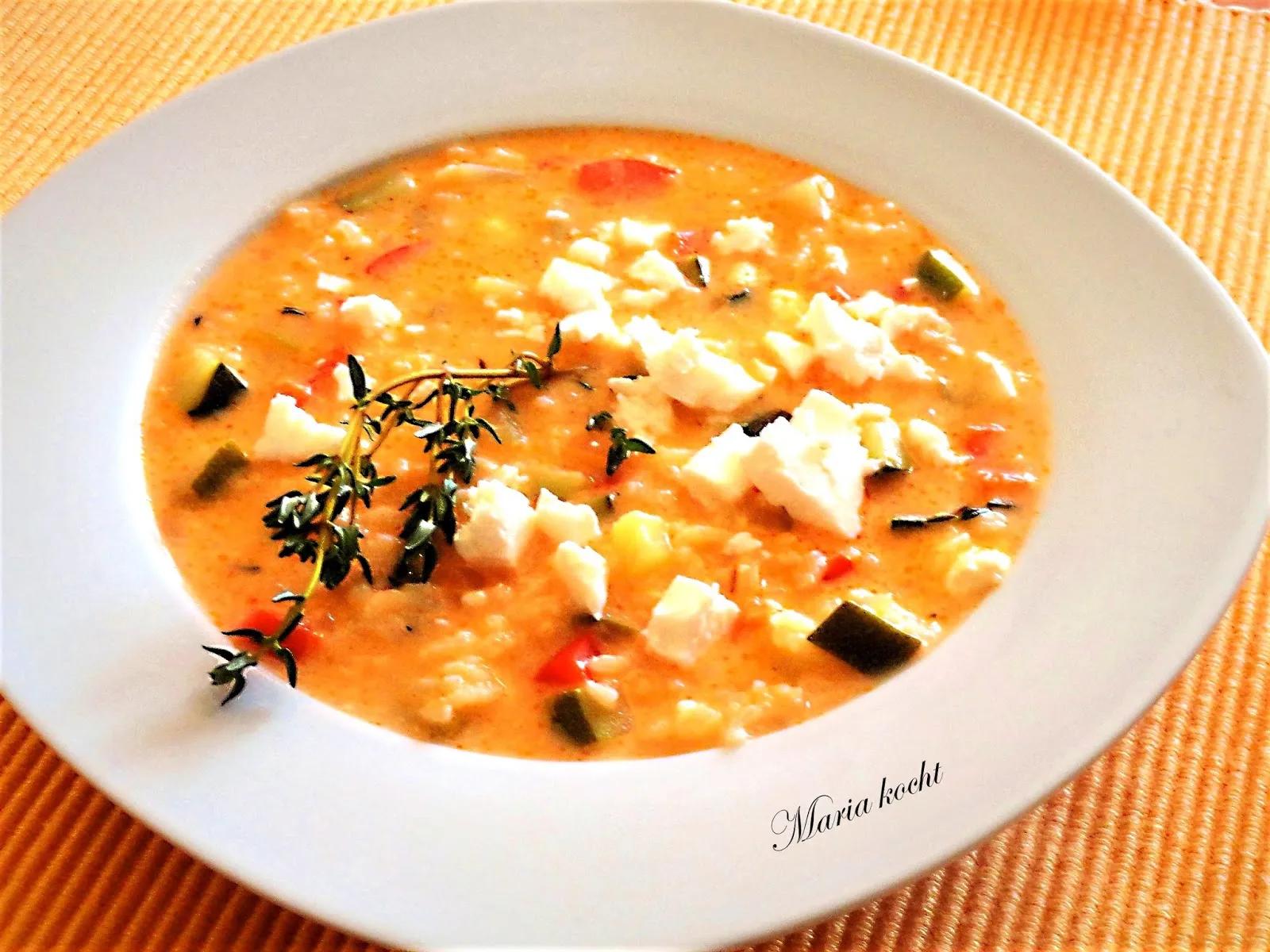 Maria kocht: Reissuppe mit Feta / Fetás rizsleves