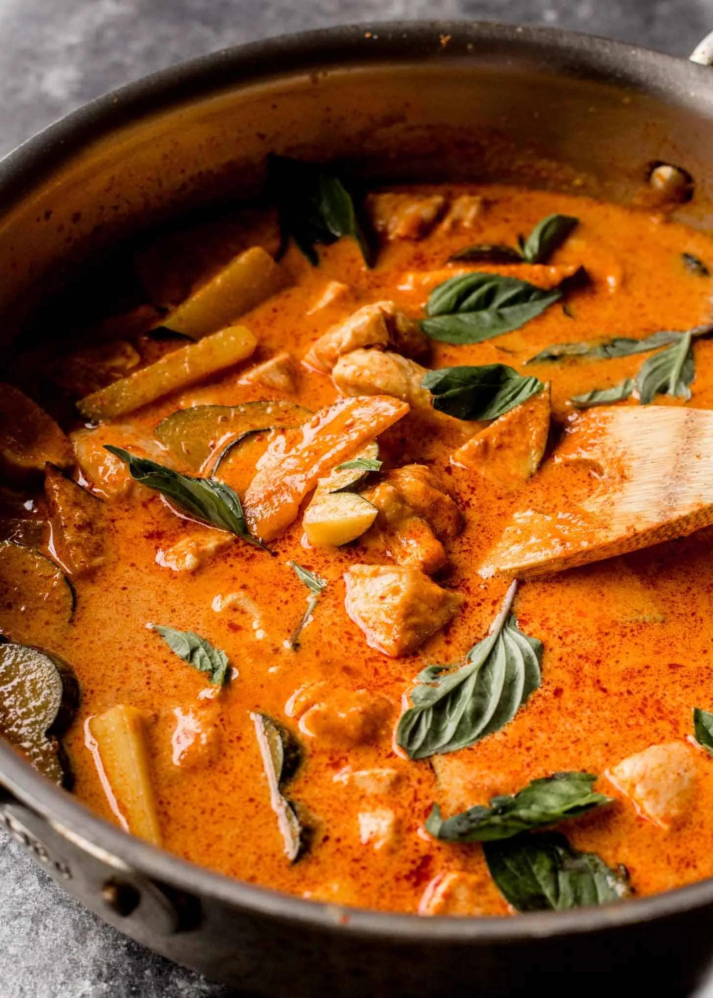 Thai Red Curry with Chicken - Inquiring Chef