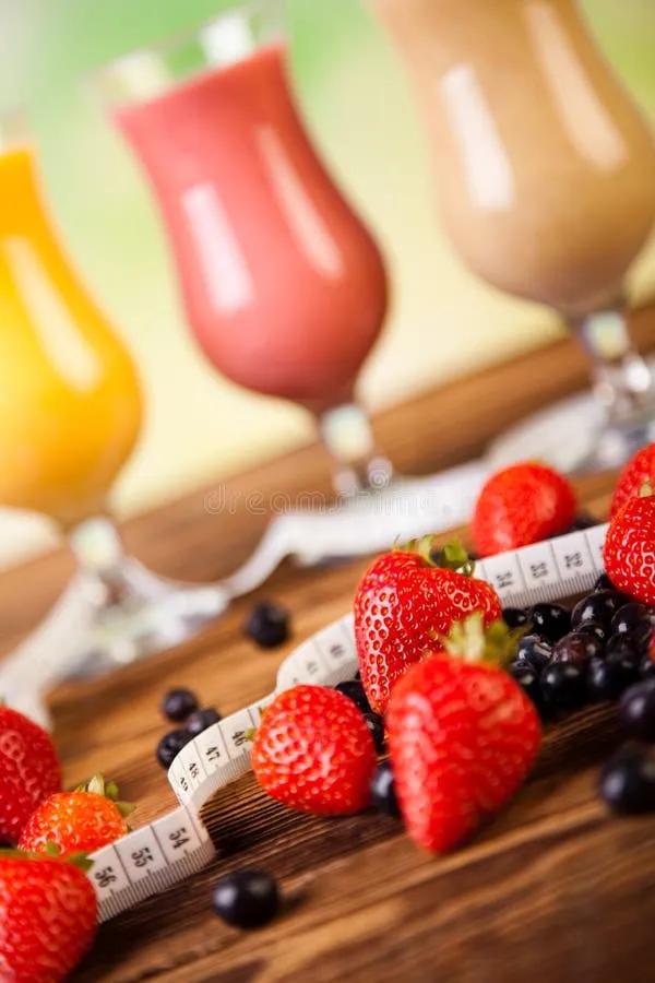 Cocktails with Fresh Fruits, Vitamin and Fitness Stock Image - Image of ...
