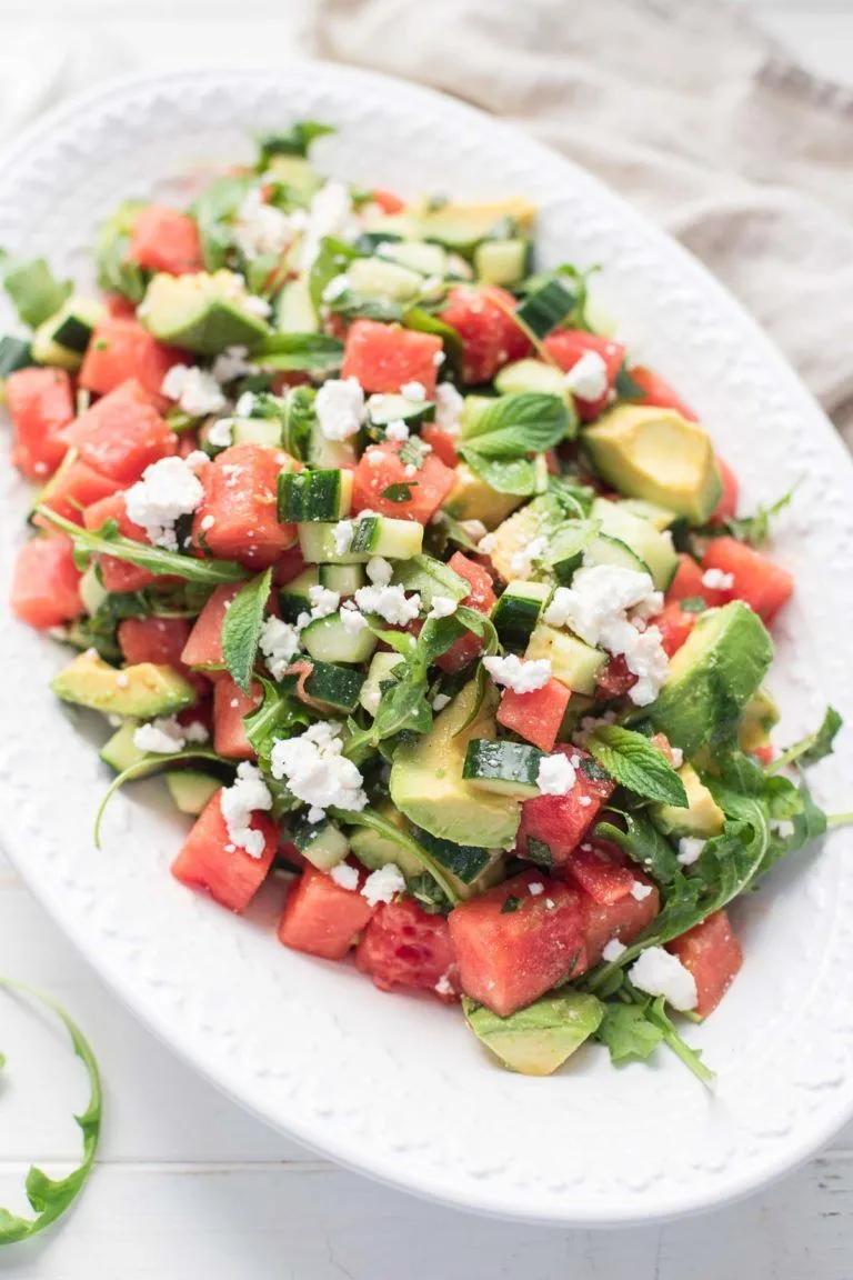 Couscous Salat Mit Wassermelone Und Feta