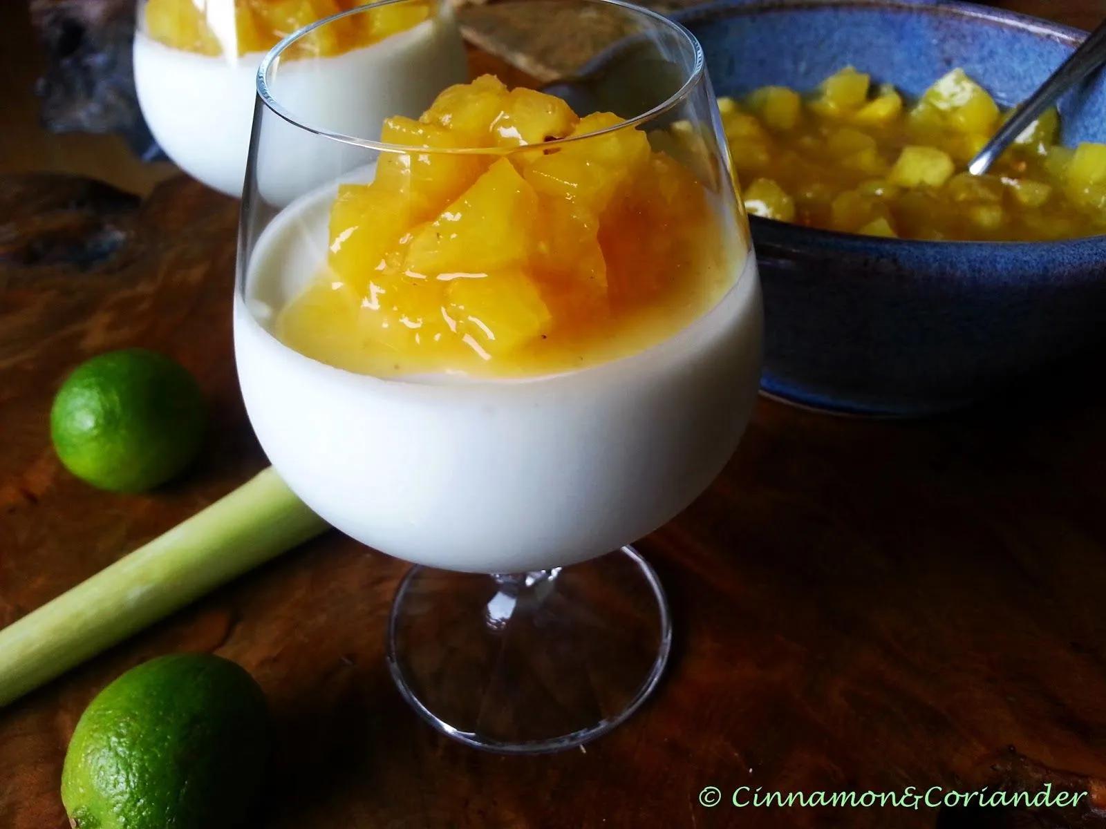 Kokos Limetten Mousse mit Thai-Style Ananas Kompott | Asiatische ...