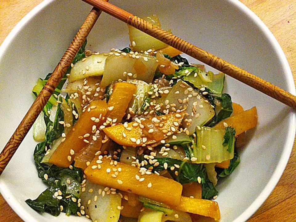 Schnelles Pak Choi-Karotten-Gemüse von anna--banana | Chefkoch