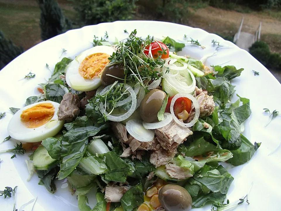 Grüner Salat mit Thunfisch (Rezept mit Bild) von Wuschel27 | Chefkoch.de