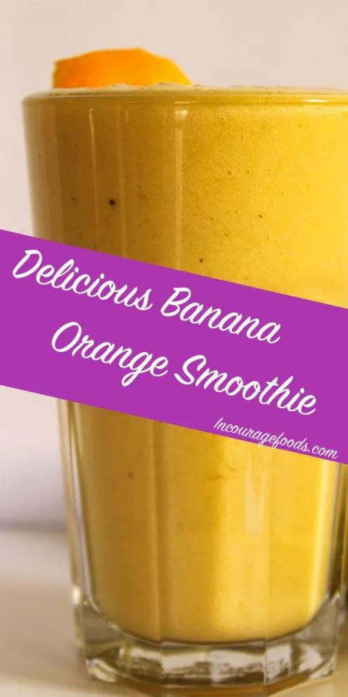 This banana orange smoothie is a tasty option for breakfast on the go ...